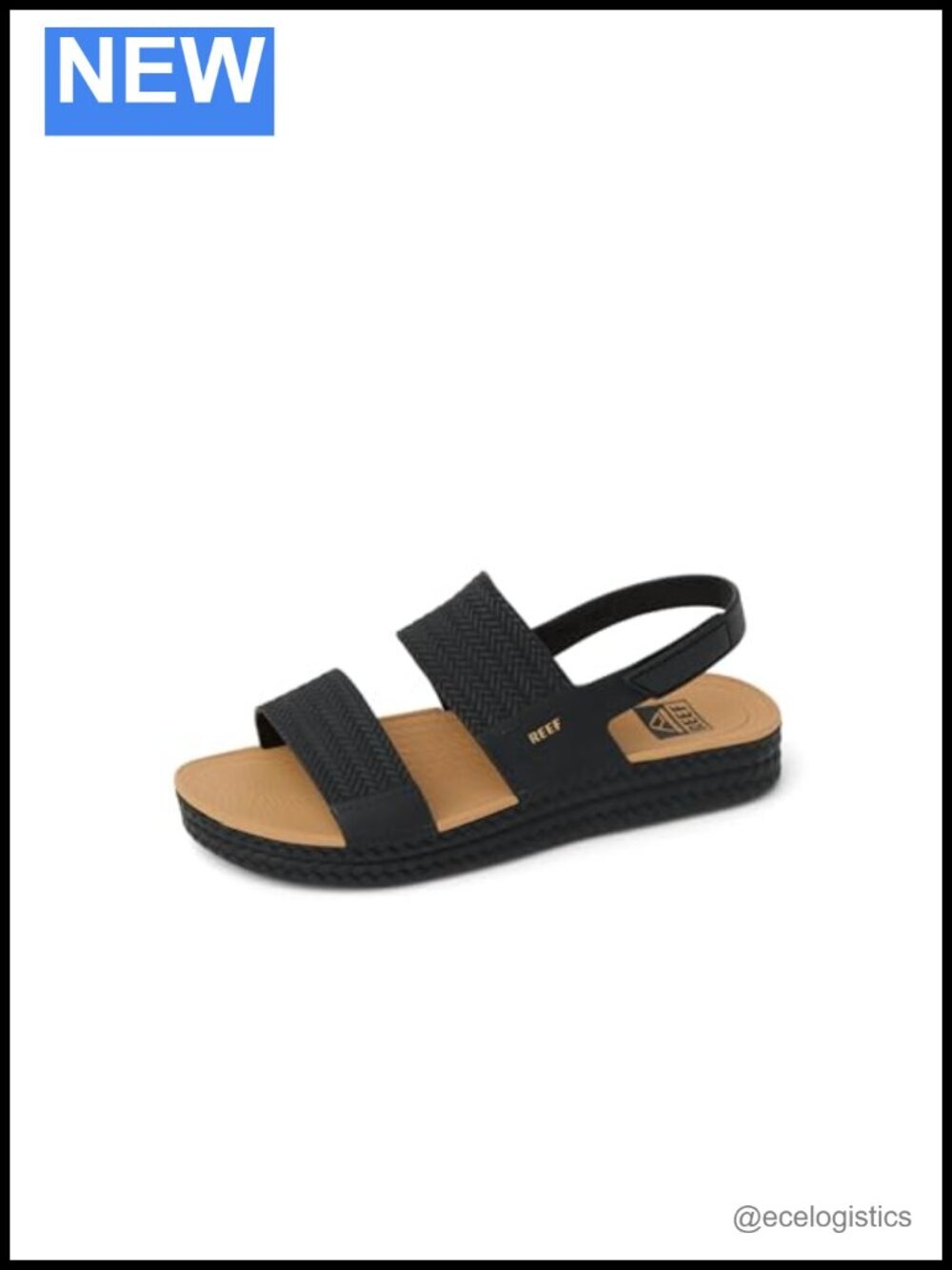 Water-friendly hook & loop closure sandal with compression molded EVA footbed